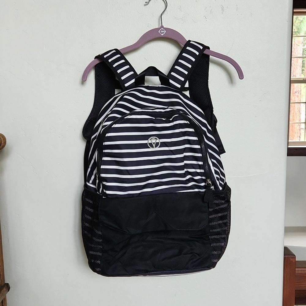 Ivivva black and white striped backpack